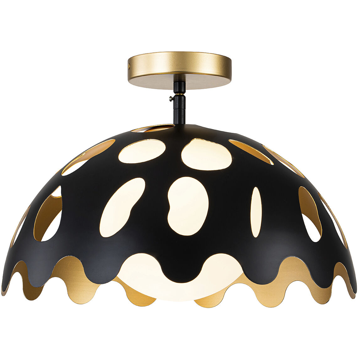 Pebbles 1 Light 15 inch Black Pendant Ceiling Light